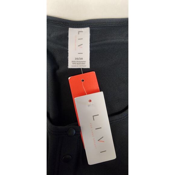 LIVI By Lane Bryant Crop Snap Up Black Wicking Tank Top Women’s Size 26/28 - Picture 5 of 7